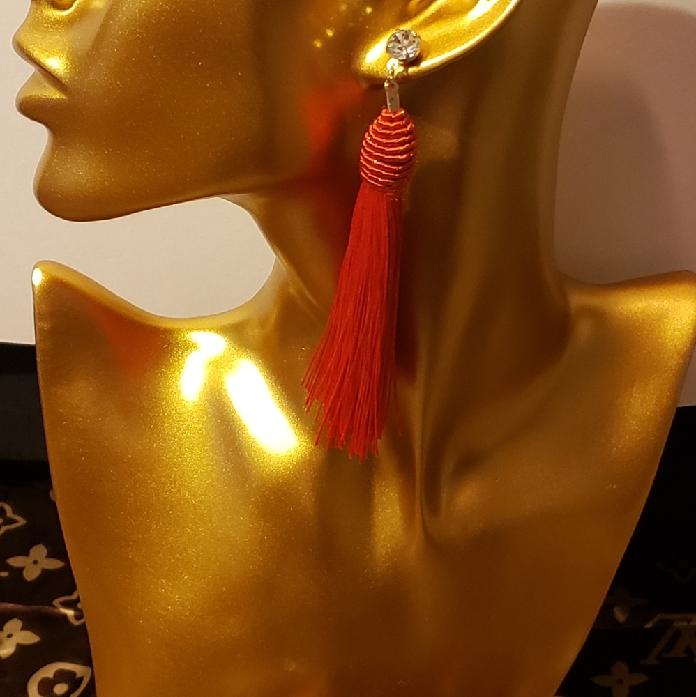 Tassel Long Peirced Earrings